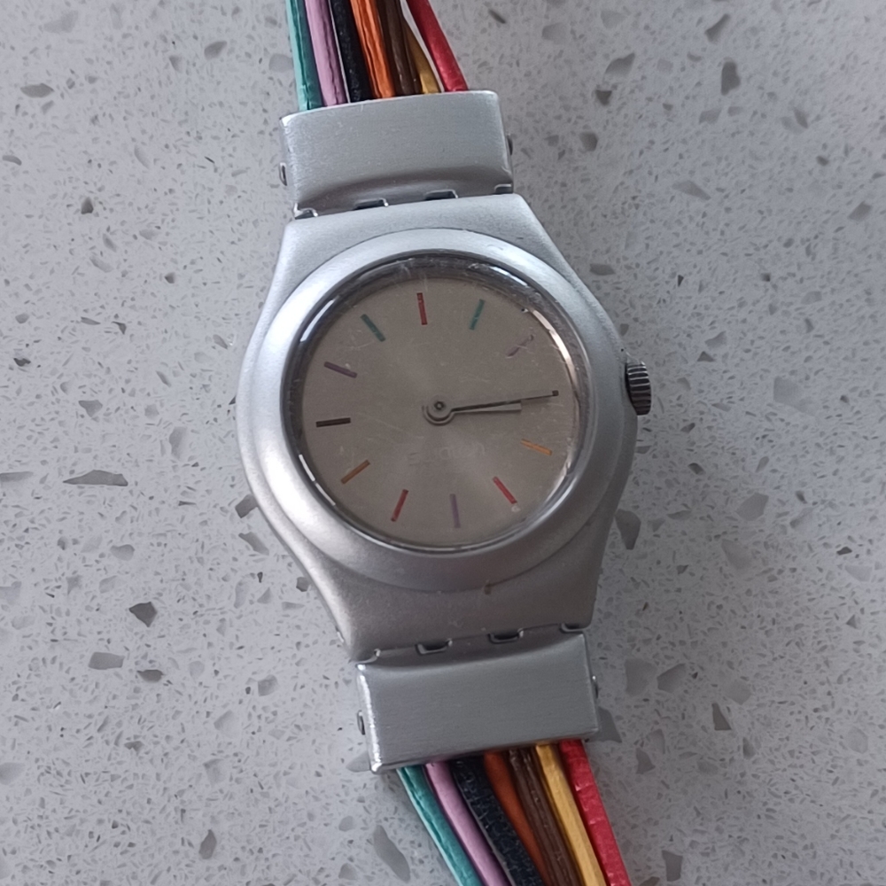 Swatch rainbow color watch